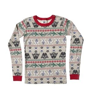 Hanna Andersson Star Wars Darth Vader Gray Organic Cotton Long John Top 150 / 12